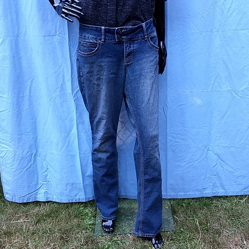 Blue flare jeans